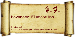 Hovanecz Florentina névjegykártya